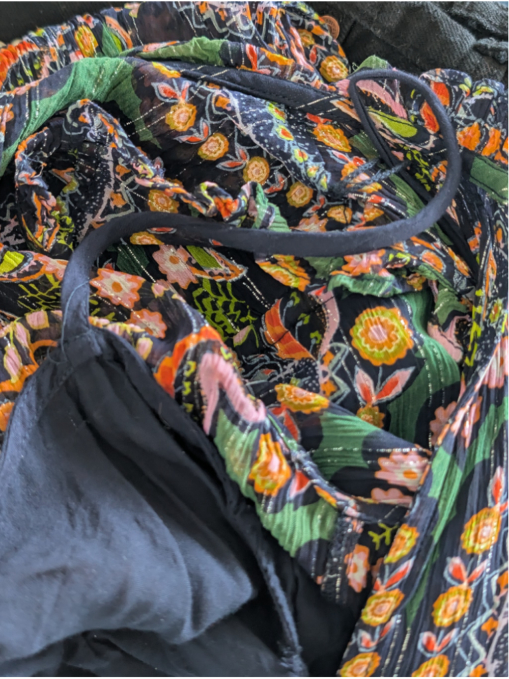 Anthropologie 0 Elmira Tiered Ruffle Midi Sleeveless Floral Paisley Sheer - Picture 14 of 14